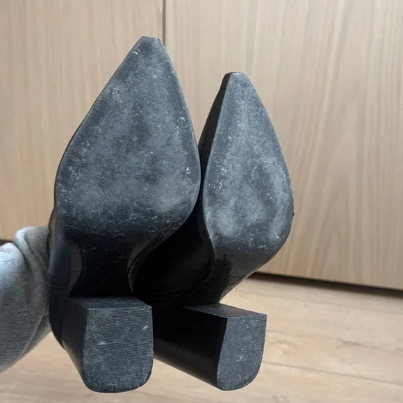 Marc Fisher Elegant Black Ankle Boots - Picture 5 of 9